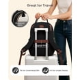 thumbnail image 6 of LOVEVOOK Laptop Backpack for Women with Giant Tumbler Holder Pocket, 15.6 inch Travel Work Backpack Purse for Teacher Nurse, Waterproof College Book Bag Cute Casual Daypack, Beige-Black-Brown, 6 of 7