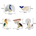 thumbnail image 3 of BeesClover Portable Fun Animal Night Light Owl Peacock Shape Table Lamp Wooden Ornaments for Home Decoration, 3 of 8