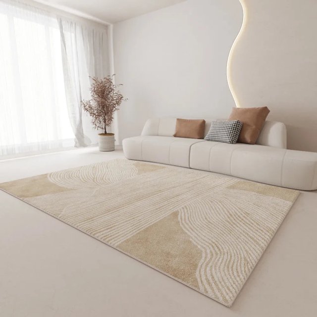 CC1546-429-Chessboard Carpet Rectangular Rabbit Hair My Lux Decor Round