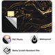 thumbnail image 3 of Pegatinas para tarjetas de débito, tarjetas de crédito, color negro, arena movediza dorada, personalizables, impermeables, extraíbles, sin burbujas, delgadas, 7,3 x 5,4 pulgadas, 3 of 8