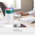 thumbnail image 5 of Mini Humidifier, 260ml Small Cool Mist Humidifier with Colorful LED Night Light, USB Personal Desktop Humidifier for Car Office Home Travel, Auto Shut-Off, 2 Mist Modes, QuietGreen, 5 of 7