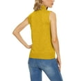 thumbnail image 2 of Lisingtool Tank Tops for Women Women Sleeveless Mock Neck Tops for Women Sweater Knit Turtleneck Soft Basic Vest Tank Lightweight Yellow Promotion Sale, 2 of 8