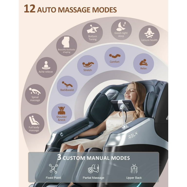 RELX 2025 Massage Chair Full Body, Zero Gravity SL-Track