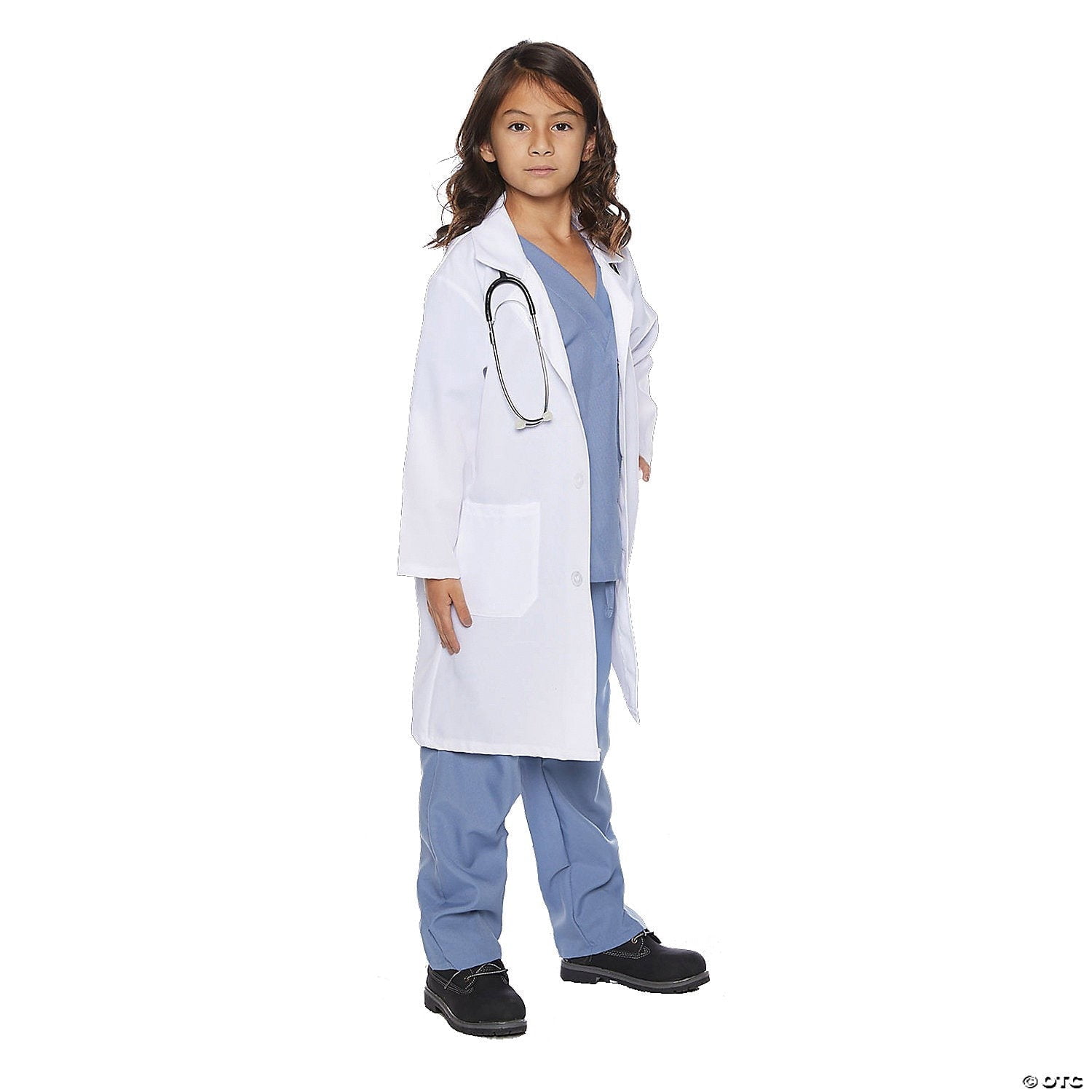 Underwraps Doctor Scrubs Boy's Halloween Fancy-Dress Costume with Lab Coat for Child, M