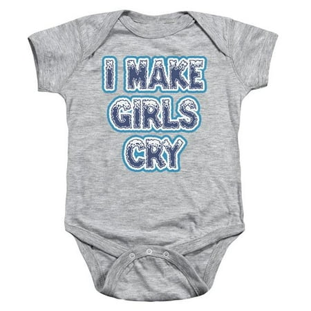 

Trevco ATA2694B-SS-1 I Make Girls Cry-Infant Snapsuit Athletic Heather - Small - 6 Month