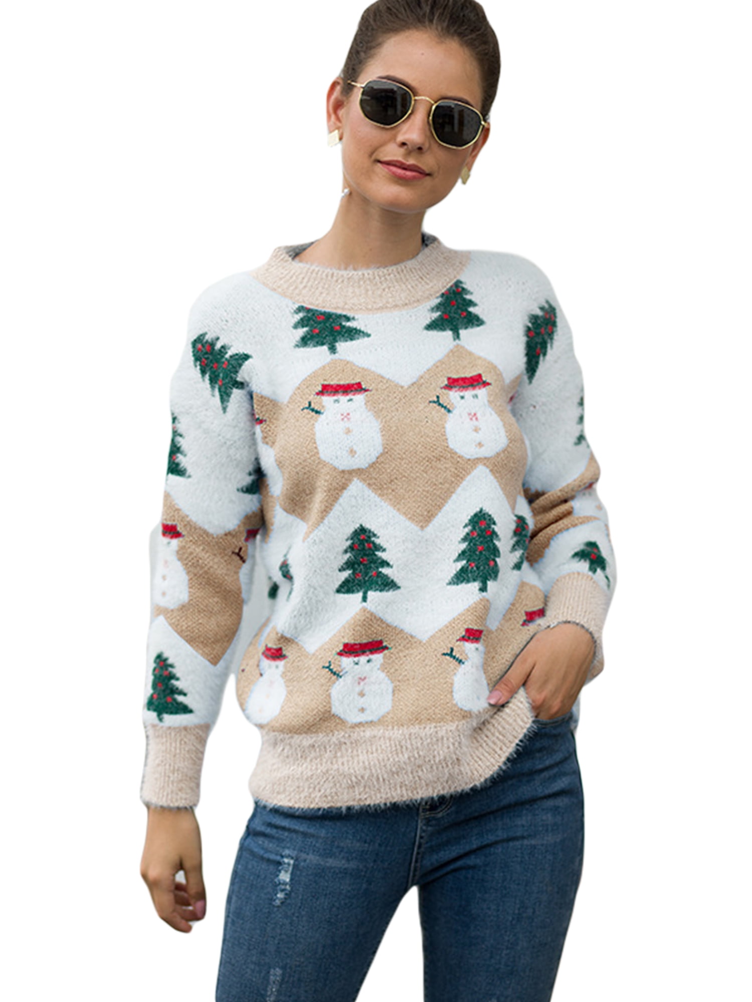 ladies christmas tree jumper