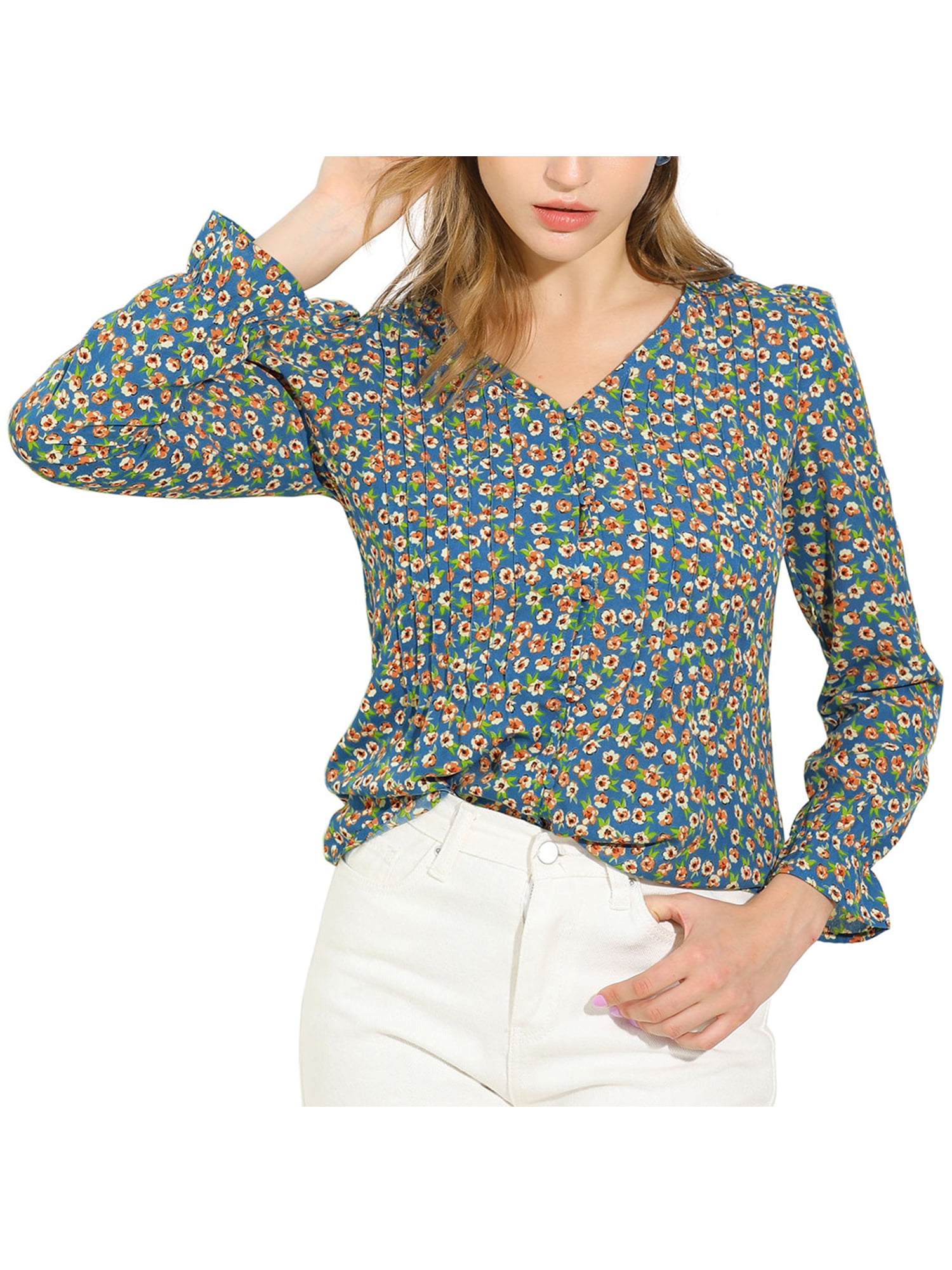 UK Summer Womens Floral Caftan V-neck Cold Shoulder Top T Shirt Blouse Size 8-26 