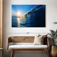 thumbnail image 3 of Elephant Stock Blue Ocean Wave Wall Art - Horizontal Canvas Wall Art - Living Room Wall Decor - Beach Canvas - Blue And Yellow Decor - 48" x 32", 3 of 8