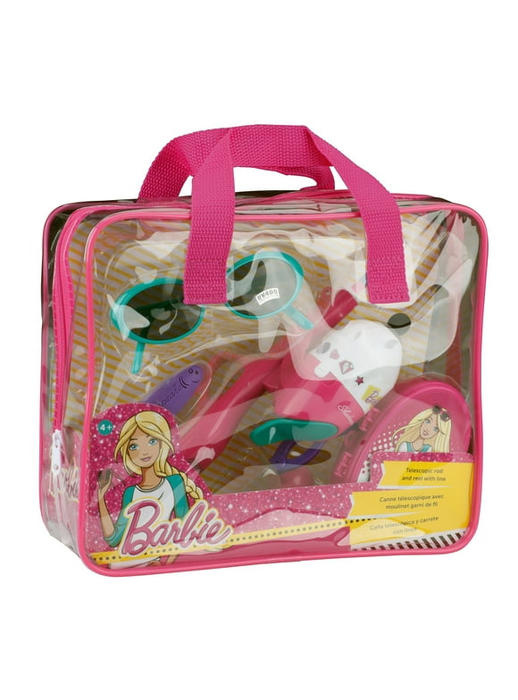 Shakespeare Barbie Youth Fishing Rod and Reel Combo Purse Kit