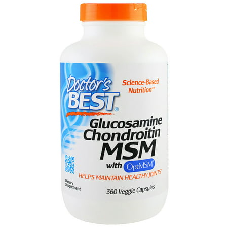 Doctor's Best, Glucosamine Chondroitin MSM with OptiMSM, 360 Veggie Caps(pack of