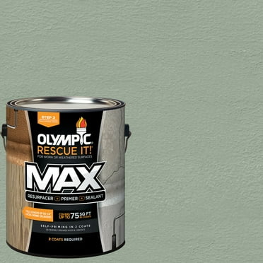 Olympic Rescue It Solid Exterior Deck Resurfacer and Primer with Sealant North Pole, 1 Gallon