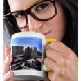 thumbnail image 2 of 3drose, Downtown Lincoln Nebraska, 11oz Two-tone Yellow Mug, 2 of 6
