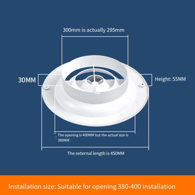 Adjustable Air Ventilation Cover Round Ducting Ceiling Wall Hole ABS Air Vent