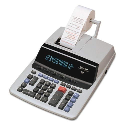 VX2652H Two-Color Printing Calculator, 12-Digit Fluorescent, Black/Red