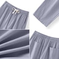 thumbnail image 5 of Mens Bamboo Viscose Pajama Pants 2026 Soft Cooling Moisture Wicking Elastic Drawstring Waist Straight Leg Sleep Loungewear Pants Light Gray 2XL, 5 of 5