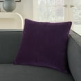 thumbnail image 4 of Mina Victory Life Styles Solid Velvet 20" x 20" Purple Indoor Throw Pillow, 4 of 6