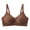Brown, variant on Seamless jelly-like plus-size bra, supports side breast tissue, wire-free, large cup women's underwear