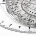 thumbnail image 2 of 15cm Plastic 360 Full Circle Protractor Math Measuring Tool Full Medium Angle Round Protractor, 2 of 5