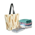 thumbnail image 2 of FORMRS Womens Canvas Tote Bag with Zipper Inner Pocket Shoulder Handbag, Wheat Ears Pattern, 2 of 7