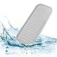 thumbnail image 6 of Unique Bargains Soap Dish Keep Soap Dry for Bathroom Kitchen Silicone Light Gray 23x9cm, 6 of 7