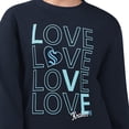 thumbnail image 3 of Women's G-III 4Her by Carl Banks  Deep Sea Blue Seattle Kraken Lots Of Love Team Logo Graphic Pullover Sweatshirt, 3 of 3