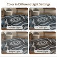 thumbnail image 7 of ODIKA 2'x3' Ultra-Soft Accent Mat, Grey Under Refined Brushstroke Motif Contrasted Printed Abstract None Washable, Bare feet friendly, Easy Care Indoor rug for Bedside, Footrest, 7 of 7