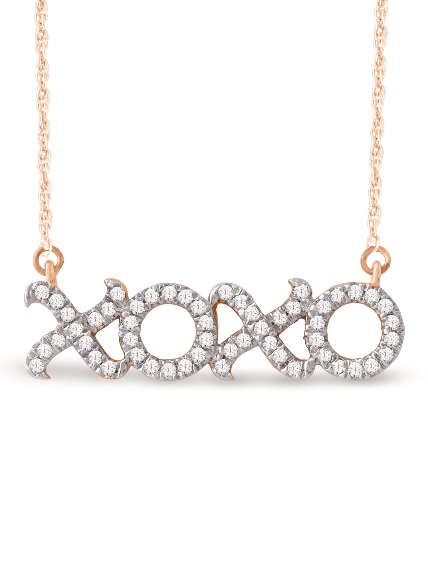 1/6Ct TDW Diamond 10K Rose Gold XO 