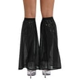 thumbnail image 2 of Raenseen Women Sequin Leg Warmers Leg Boot Covers Tassel Leg Socks Rave Dress-up Party Costume Black One Size, 2 of 4