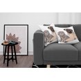 thumbnail image 3 of Ambesonne Pug Throw Pillow Cover 2 Pack, Young Puppy and Kitten, 24", Pale Brown Beige, 3 of 5