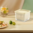thumbnail image 4 of Caja de almacenamiento para refrigerador, caja para conservar ingredientes pequeños, caja para preparar verduras con tapa, escurridor de conservas, caja para almacenar jengibre y ajo,, 4 of 8