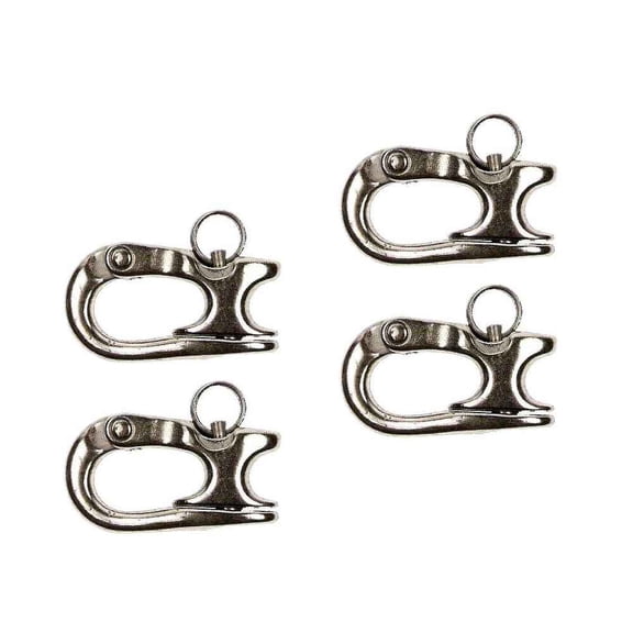 3-3/4" Rope Sheet Snap Shackle Type 316 Stainless Steel - 4 Pack