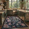 thumbnail image 4 of Lahome Decor 5'x7' Pink Floral Washable Rugs,5x7ft Rugs for Bedroom Girls Boho Area Rug,Vintage Rugs for Living Room Non Slip Low Pile Ultra-Thin Carpet for Farmhouse,Dining Room,Kids Playroom,Black, 4 of 10