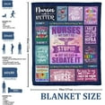 thumbnail image 4 of Nurse Gifts Blanket Nurse Gifts for Women, Gifts for Nurses, Nurse Practitioner Gifts, Ultra Soft Fluffy Warm Flannel Nurse Theme Throw Blankets for Bed Couch 50"x60", 4 of 6