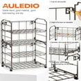 thumbnail image 2 of Auledio Adjustable Water Bottle Organizer Holder, 2-Tier (2 Pack) Stackable Water Bottle Holder Rack for Kitchen Pantry (Bronze), 2 of 7