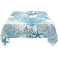 thumbnail image 3 of Spring Tablecloth Square 60x60 Inch,Sage Green Wild Flowers Table Cloth,Stain Resistance Polyester Seasonal Summer Floral Table Covers for Kitchen Dining,Small Tablecloth for Parties Picnic, 3 of 6