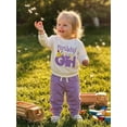 thumbnail image 3 of BemeyourBBs Toddler Baby Girl Birthday Outfits 1st 2nd 3rd 4th 5th Years Old Birthday Clothes Letter Embroidery Long Sleeve Pullover Sweatshirt Joggeroddler Girls Fall Winter Spring Clothing, 3 of 8