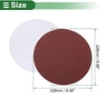 thumbnail image 4 of Unique Bargains 30 Pcs Round Sandpaper 60 Grit Hook and Loop Sanding Sheets Universal for Automotive Refinishing Woodworking 228x228mm Aluminum Oxide Red, 4 of 7