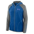 thumbnail image 2 of Women's Fanatics Blue Detroit Lions Plus Size End Around Pass Full-Zip Hoodie, 2 of 4