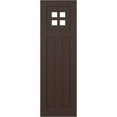 thumbnail image 5 of Ekena Millwork 12"W x 35"H True Fit PVC San Antonio Mission Style Fixed Mount Shutters, Raisin Brown (Per Pair - Hardware Not Included), 5 of 7