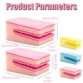 thumbnail image 3 of 1 Pack Kitchen Dish Sponge, TINGXIN Non Scratch Cleaning Pad, Multifunctional Scrubber, for Home Kitchen, Dish and Pot Washing Use, Pink M Size, 3 of 5