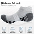 thumbnail image 3 of BISPOY Women Ankle Running Socks, 6-Pairs, Low Cut Cushioned Socks with Arch Support, Moisture Wicking, Grey, 3 of 5