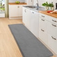thumbnail image 1 of Color & Geometry Kitchen Rugs, Non Skid Washable Kitchen Runner Rug Kitchen Floor Mat, Easy to Clean Kitchen Sink Mat, Comfort Standing Kitchen Rugs and Mats, 17"x79", Grey, 1 of 5