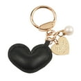 thumbnail image 1 of Kkkded Key Chain Pearl - Decorated Key Chain - Faux Leather, Heart Pendant, for Backpacks, 1 of 7