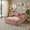 Pink, variant on MOONMISS Chenille Chaise Lounge Chair Indoor, Single Sleeper Sofa Chair with Pillows & Cup Holders, Comfy Compression Sofa Bed for Living Room, Bedroom