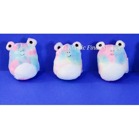 Squishmallows Squishville Summer Squad Carlito the Rainbow Tie Dye Frog 2"