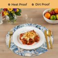 thumbnail image 4 of Blue Turtle Coastal Round 13 Inch Placemats Set of 6,Beach Coral Nautical Starfish Eucalyptus Vintage HeatResistant Non Slip Place Mats for Dining Table,Wipeable Kitchen Table Mats for Housewarming, 4 of 9