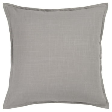 Rizzy Home 20" x 20" Down Filled Pillow with Cotton Cover in Gray