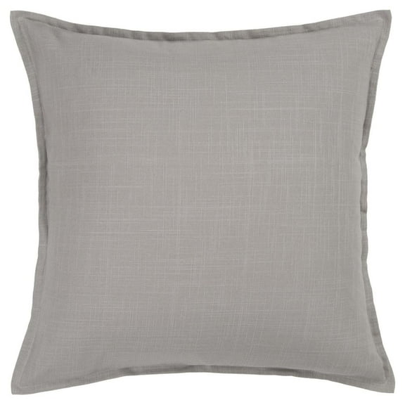 Rizzy Home 20" x 20" Down Filled Pillow with Cotton Cover in Gray