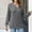 c01Gray, variant on Arnsht Womens Solid Color Casual Long Sleeve V Neck Sweatshirts Cute Loose Fit Lightweight Fall Pullover Tops Blue XXL