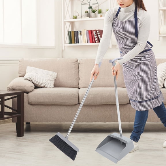 Yuangui Stainless Steel Broom and Dustpan Set for Home Cleaning